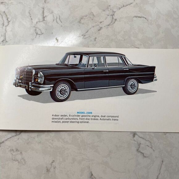 Vintage Mercedes-Benz Passenger Cars Sedan, Coupe and‎ Roadster Sales Brochure - Picture 2 of 4